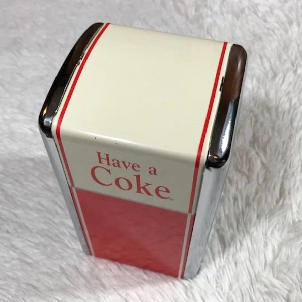 Vintage Coca-Cola 'Have a Coke' Metal Arch Top Napkin Dispenser